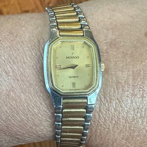 Movado Two-Tone Gold and Silver Watch